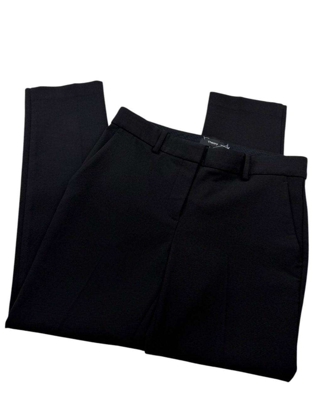 Theory Treeca 2 Pioneer Black Cropped Stretch Ankle Pants Women's 6 - Picture 6 of 12